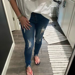 Button fly jeans